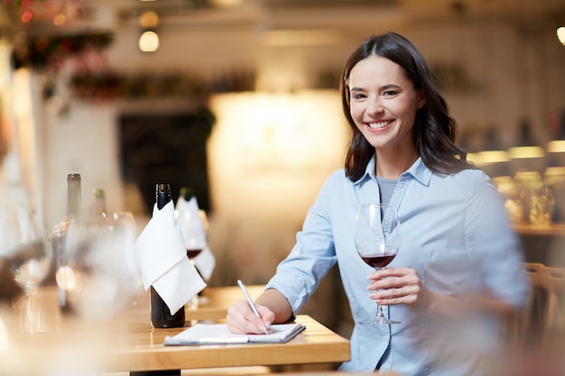 Female sommelier