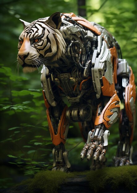 Ferocious tiger in jungle