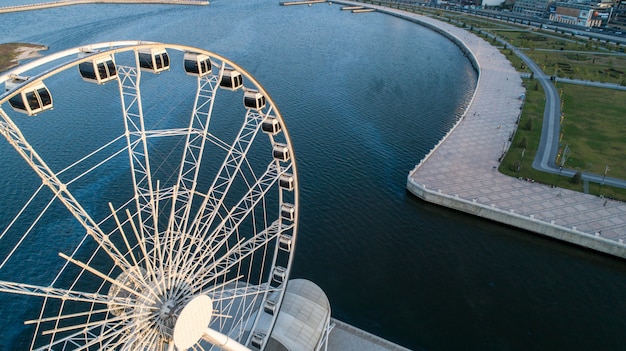 Ferris wheel view to the sea 2