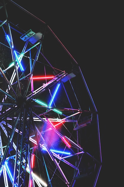 Ferris wheel with neon lights