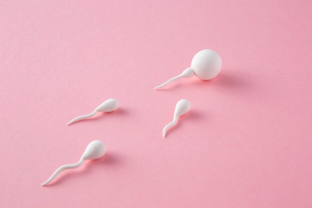 Fertility concept with pink background