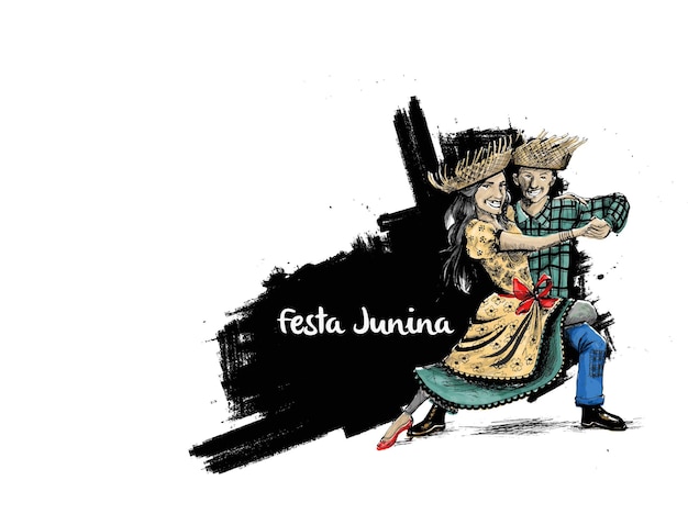 무료 사진 축제 junina 축제 파티 포스터 배너 브라질 전통 축 하