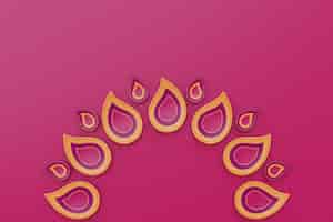 Free photo festival of lights symbol with pink background