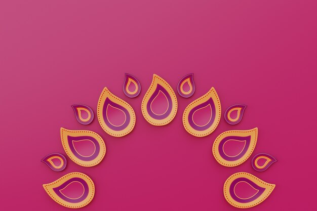 분홍색 배경으로 빛 상징의 축제