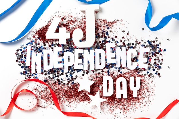 Festive composition of 4th of july elements