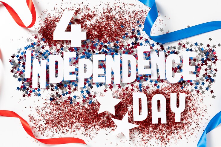 Free Photo festive composition of 4th of july elements