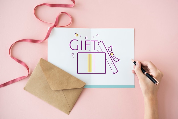 Free photo festive gift box present icon