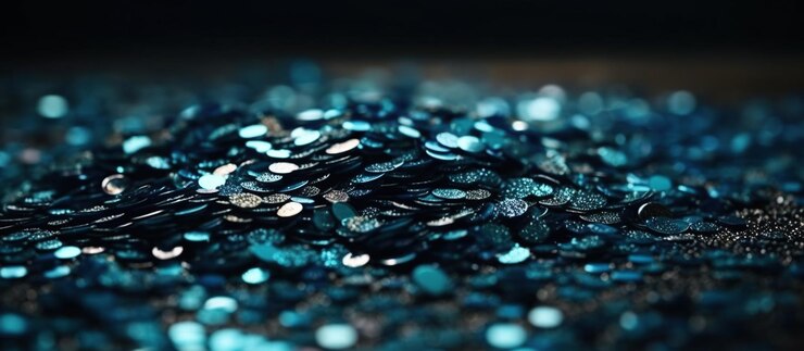 मुफ़्त फोटो festive luxury background with blue glistening shimmering sparkles ai generated image