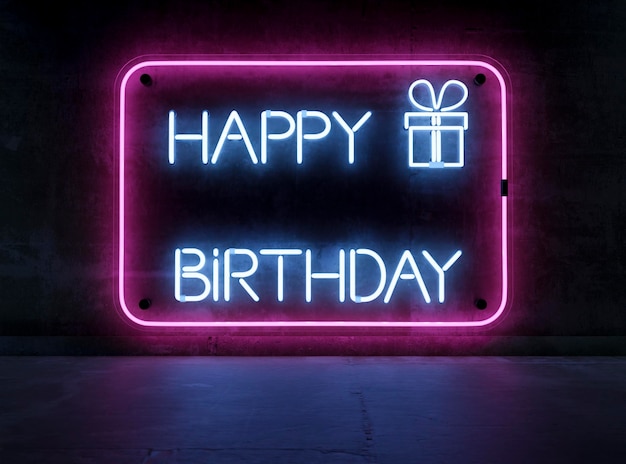 Festive neon 50th birthday arrangement