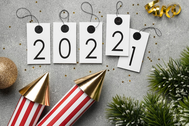 Free Photo festive new year 2022 arrangement