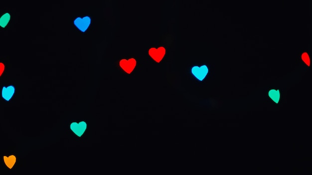 Few heart-shaped lights