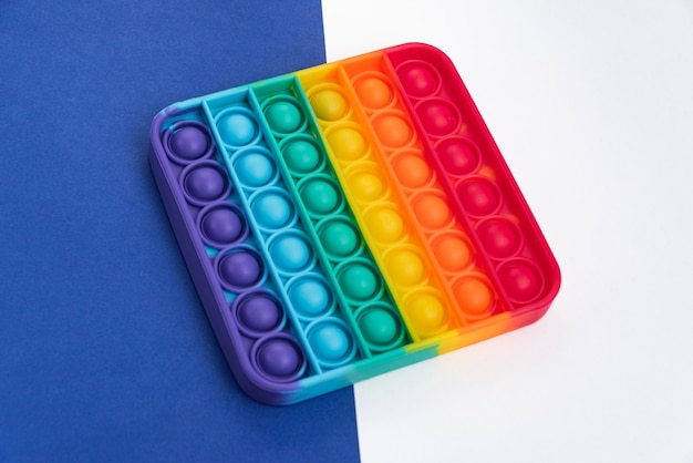 Fidget pop it toy rainbow color-アンチストレス、楽しくて教育的