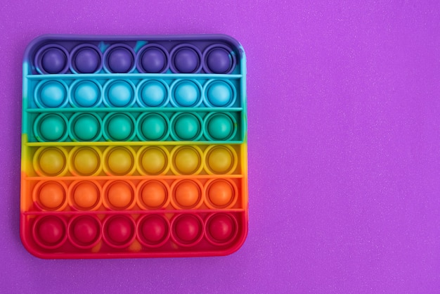 Fidget pop it toy rainbow color-アンチストレス、楽しくて教育的