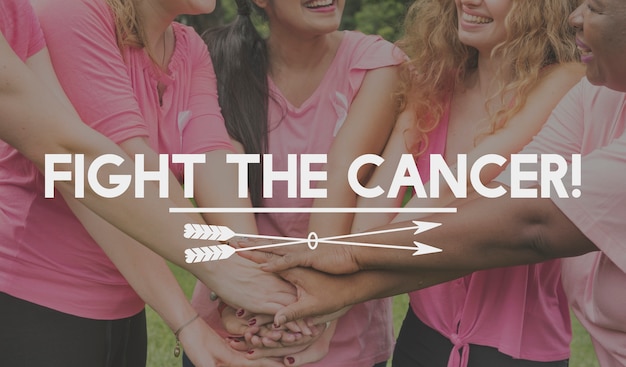 Fight The Cancer Team Support Concept