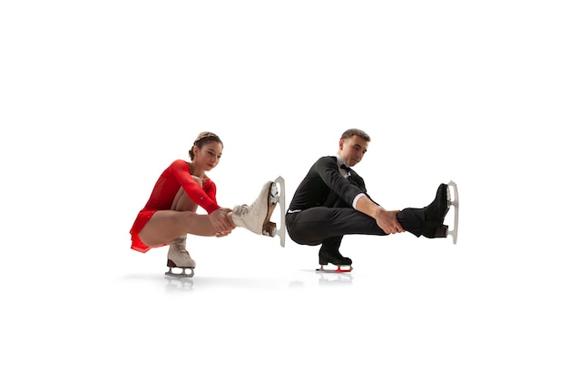 Figure skating isolated on white