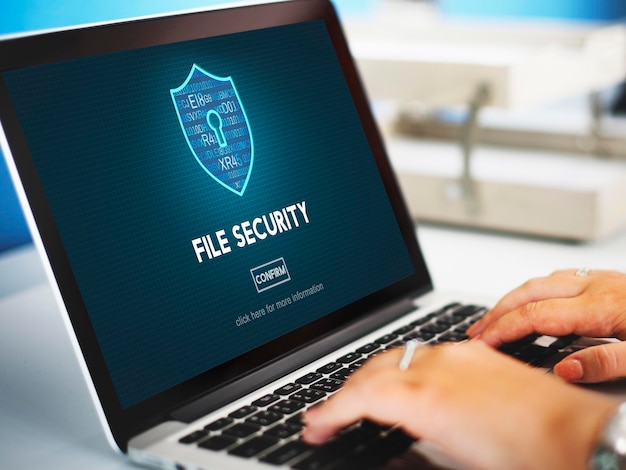 File Security Online Security Protection Concept