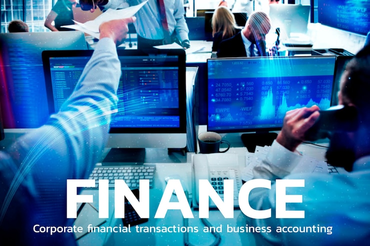 Free Photo finance technology with forex trading graph background