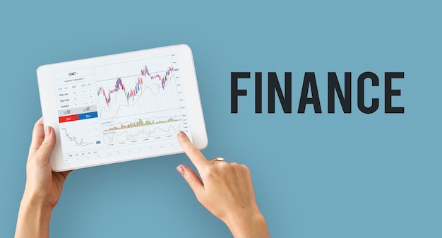 Free photo financial forex business chart report