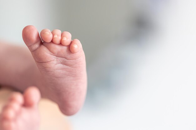 生まれたばかりの赤ちゃんの指のマクロ撮影