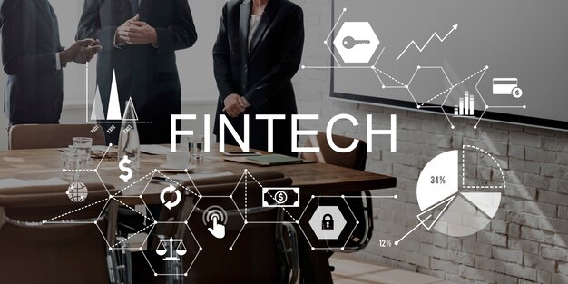 Fintech投資金融インターネット技術の概念