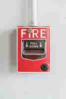 Free photo fire alarm switch