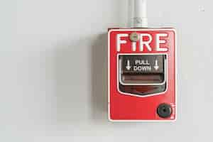 Free photo fire alarm switch