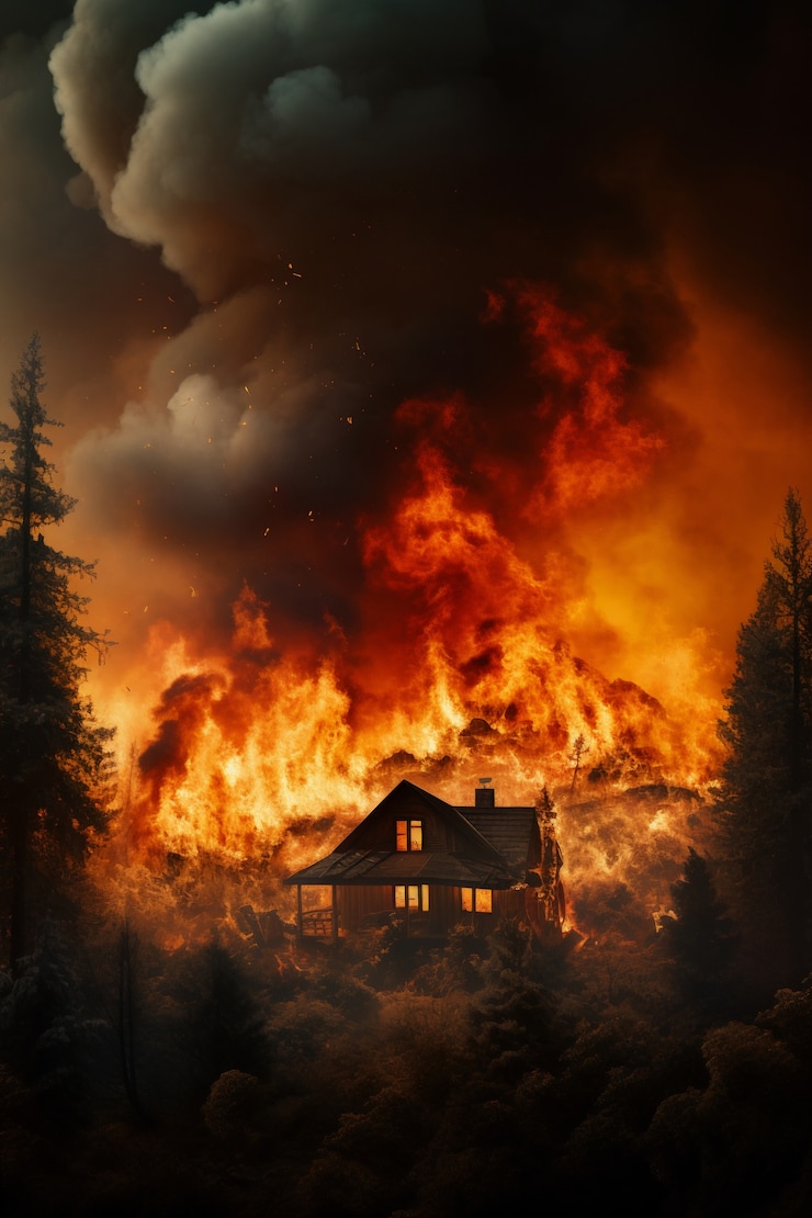 Free Photo fire burning wild nature