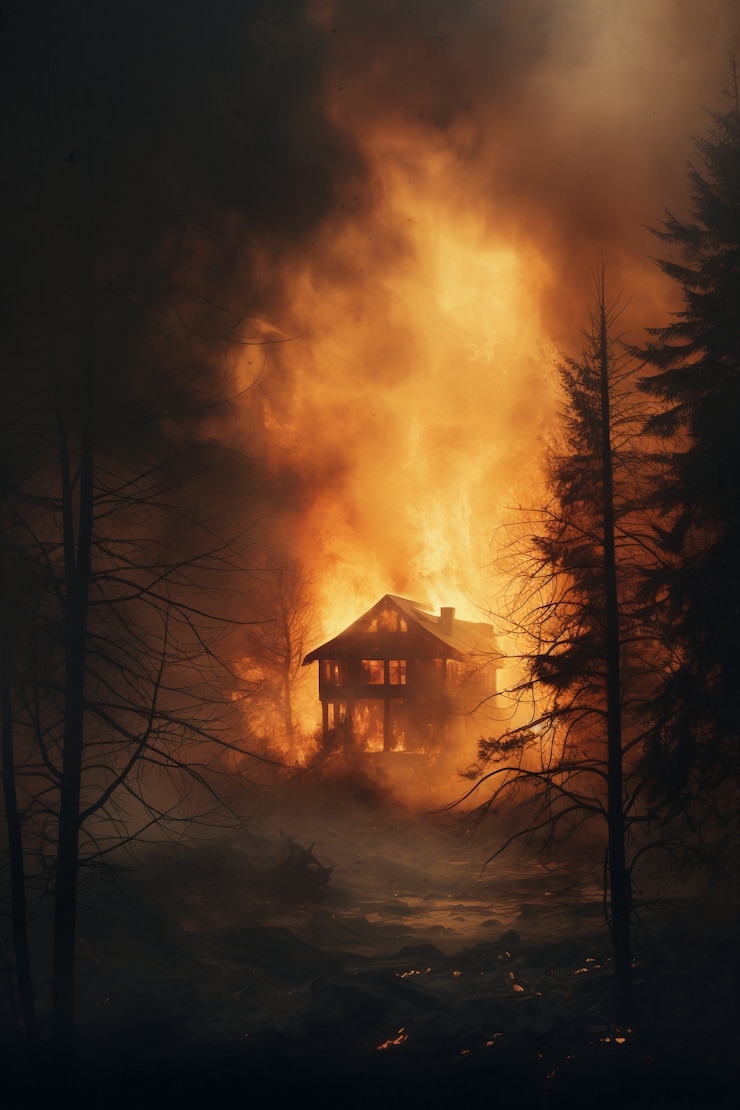 Free Photo fire burning wild nature