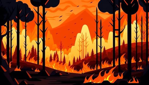 Пожар в лесу полыхает генеративным ИИ