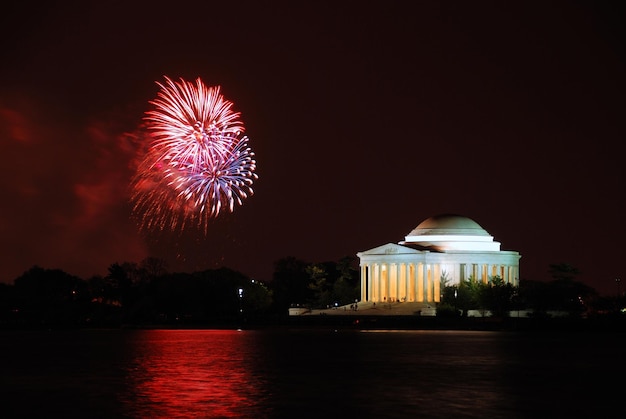 Fireworks by lake Washington DC