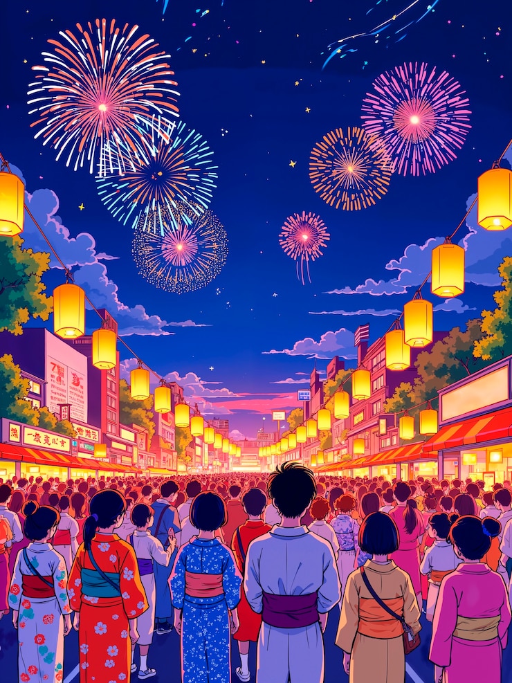 無料Photo 日本の花火祭り
