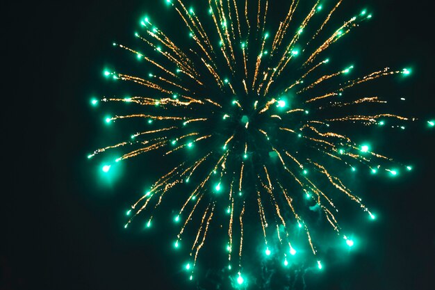 Fireworks lighting up the sky on New Years Eve