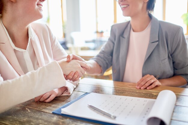 Firm Handshake of Business Partners