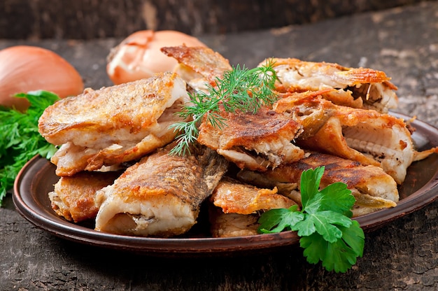 Fish dish - fried fish and herbs