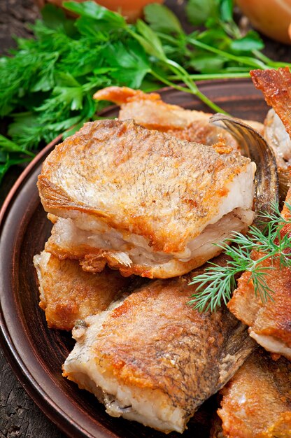 Fish dish - fried fish and herbs