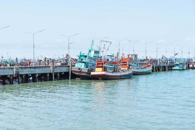 Free photo fishing boat port