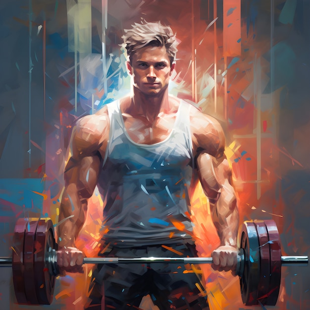 fit cartoon character training