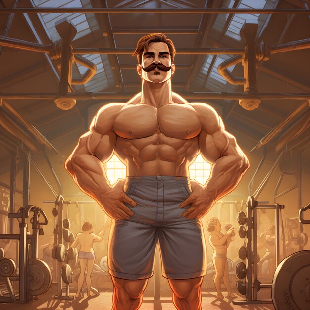 Fit cartoon character training