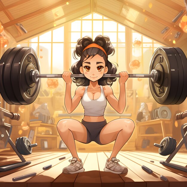 Fit cartoon character training