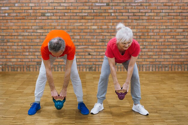 Fitness concept with elderly people