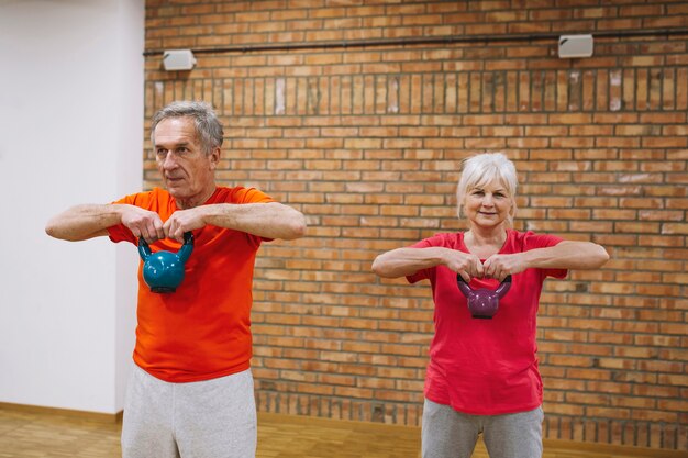 Fitness concept with grandparents training