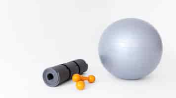 Free photo fitness equipment objects arrangement