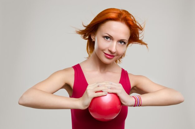 Fitness model with ball