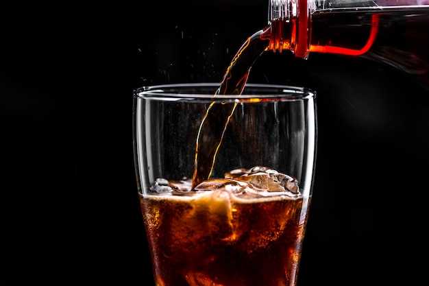 Fizzy cola drink macro shot