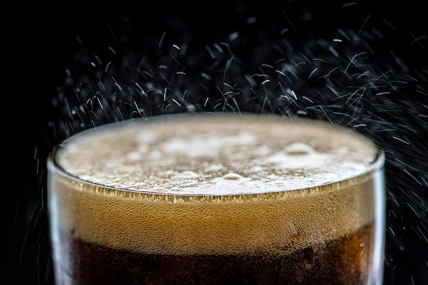 Fizzy cola drink macro shot