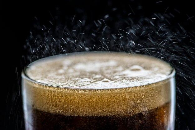 Fizzy cola drink macro shot