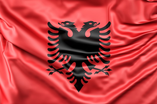 Free photo flag of albania
