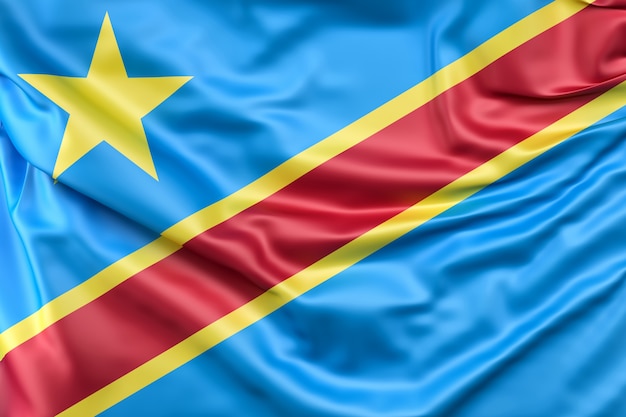 Free photo flag of democratic republic of the congo