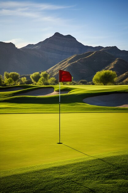 Флаг на поле для гольфа