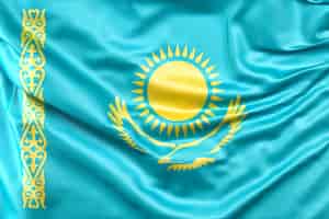 Free photo flag of kazakhstan